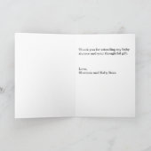 Pink Strip Baby Dusche Danke Karten (Innenseite)