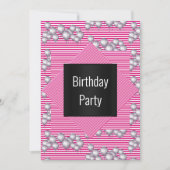 Pink Strip Ballon All Occassion PARTY EINLADUNG (Vorderseite)