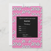 Pink Strip Ballon All Occassion PARTY EINLADUNG (Rückseite)