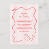 Pink Strip Coquette Bücher für Baby Begleitkarte (Vorderseite)