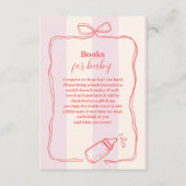 Pink Strip Coquette Bücher für Baby Begleitkarte (Vorderseite)