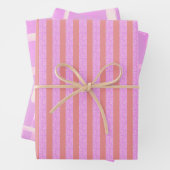 Pink Strip flaches Blatt Geschenkpapier (Beispiel)