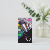 Pink Strip Make up Artist Palette Business Card Visitenkarte (Stehend Vorderseite)