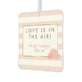 Pink Strip & Peony Gastgeschenk Hochzeit Air Fresh Autolufterfrischer (Links)