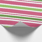 Pink Strip Weihnachtswrapping Paper Geschenkpapier (Ecke)