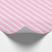 Pink Strip Wrapping Paper Geschenkpapier (Ecke)