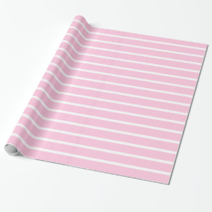 Pink Strip Wrapping Paper Geschenkpapier