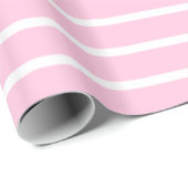 Pink Strip Wrapping Paper Geschenkpapier (Rolleneckpunkt)