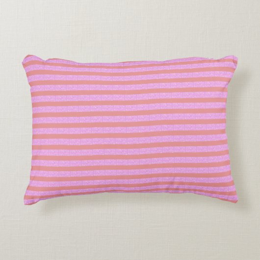 Pink Stripe Accent Pillow Dekokissen (Vorderseite)