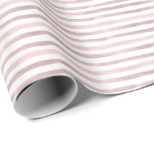 Pink Stripe Baby Duschgeschenk Wrap Geschenkpapier (Rolleneckpunkt)