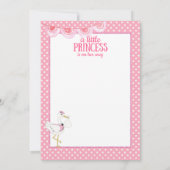 Pink Stripe Babydusche Einladung zum Schlafen (Rückseite)