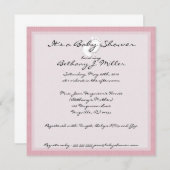 PInk Stripe Babydusche Einladungen (Vorne/Hinten)