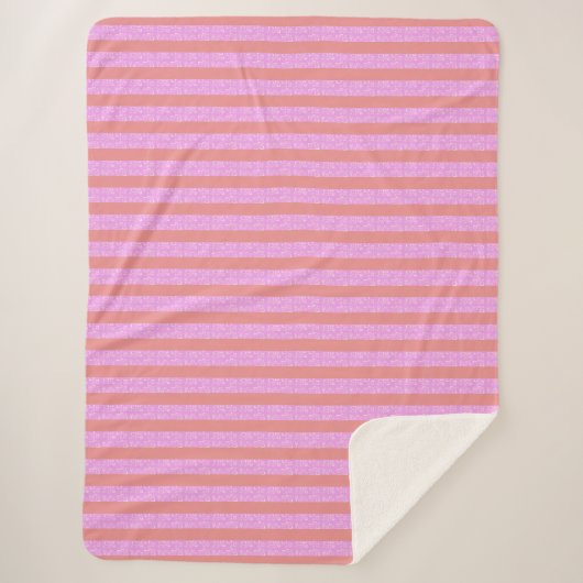 Pink Stripe Blanket Sherpadecke (Vorderseite)
