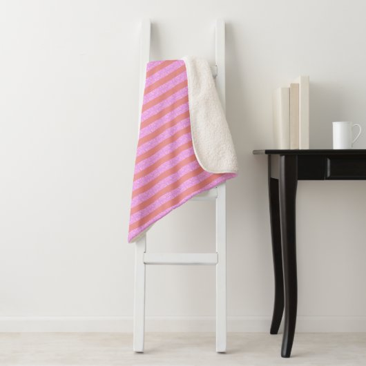 Pink Stripe Blanket Sherpadecke (Beispiel)