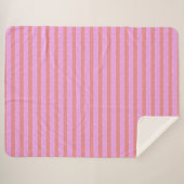 Pink Stripe Blanket Sherpadecke (Vorderseite (Horizontal))