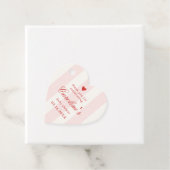 Pink Stripe Heart Valentine Baby Shower Geschenkanhänger (Beispiel)