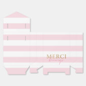Pink Stripe Merci Beaucoup Geschenkschachtel (Ungefaltet)