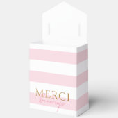 Pink Stripe Merci Beaucoup Geschenkschachtel (Offen)