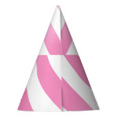 Pink Stripe Party Hat (angepasst) Partyhütchen (Rückseite)