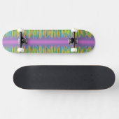 Pink Stripe Pastellfarben Paint Skateboard (Horizontal)