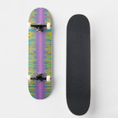 Pink Stripe Pastellfarben Paint Skateboard (Vorderseite)