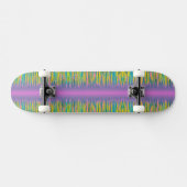 Pink Stripe Pastellfarben Paint Skateboard (Horizontal)