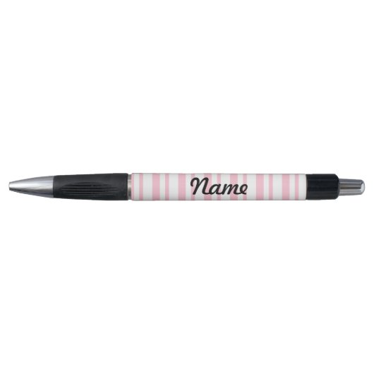 Pink Stripe Pen personalisieren Kugelschreiber (Vorderseite)