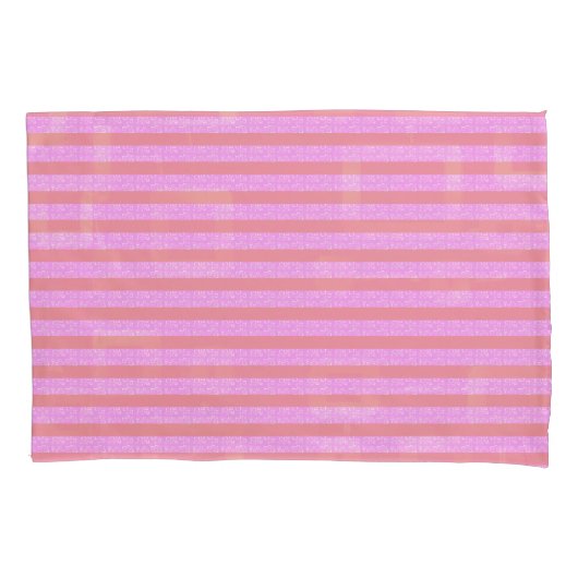 Pink Stripe Pillowcase Kissenbezug (Vorderseite)