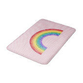 PINK STRIPE RAINBOW BATH MAT BADEMATTE (Schrägansicht)