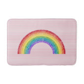 PINK STRIPE RAINBOW BATH MAT BADEMATTE (Vorderseite)