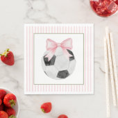 Pink Stripe Soccer Serviette (Beispiel)