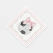 Pink Stripe Soccer Serviette (Ecke)