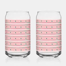 Pink Stripe Soda Glass Dosenglas