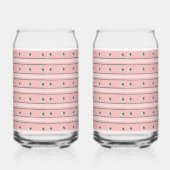 Pink Stripe Soda Glass Dosenglas (Links)