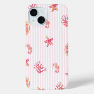 Pink Stripe Summer Marine Pattern Case-Mate iPhone Hülle