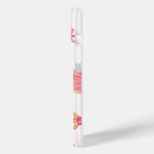 Pink Stripe Summer Marine Pattern Case-Mate iPhone Hülle (Rückseite / Links)