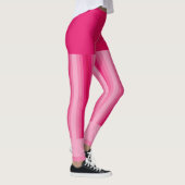 Pink Stripe Team oder Club, Name, Fake Shorts Leggings (Rechts)