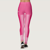 Pink Stripe Team oder Club, Name, Fake Shorts Leggings (Rückseite)