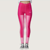 Pink Stripe Team oder Club, Name, Fake Shorts Leggings (Vorderseite)