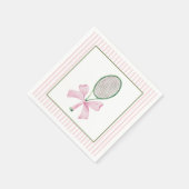 Pink Stripe Tennis Serviette (Ecke)