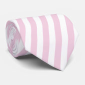 Pink Stripe Thick Coastal Beach Pattern Krawatte (Gerollt)