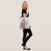 Pink Stripe Vintage Blumenmodekamera Tasche (Am Model)