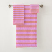 Pink Stripe Wash Tuch (Insitu)