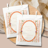 Pink Stripe Wassercolor Garden Babydusche Geschenktütchen