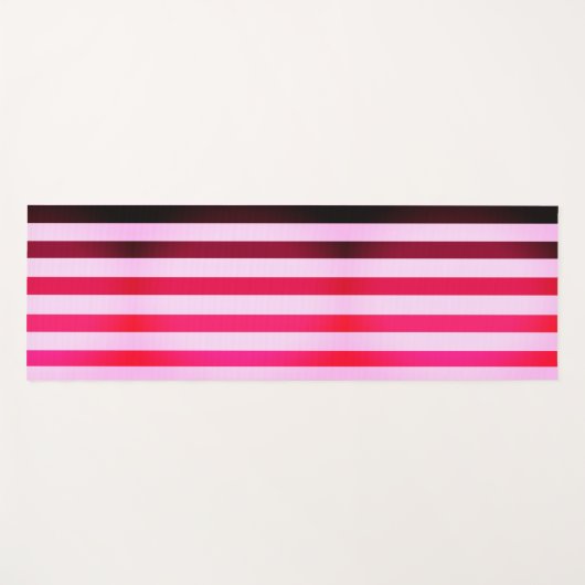 Pink Stripe Yoga Mat Yogamatte (Vorderseite (Horizontal))
