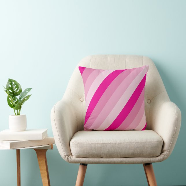 Pink striped cushion kissen (Stuhl )