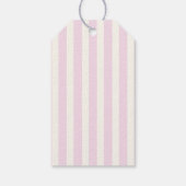Pink Striped Preppy Graduation Geschenkanhänger (Rückseite)