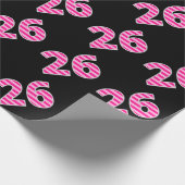 Pink Stripes 26 Event # (Geburtstag, Jahrestag) Geschenkpapier (Ecke)