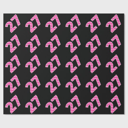 Pink Stripes 27 Event # (Geburtstag, Jahrestag) Geschenkpapier (Flach)