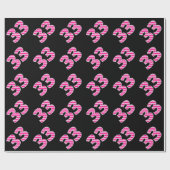 Pink Stripes 33 Event # (Geburtstag, Jahrestag) Geschenkpapier (Flach)